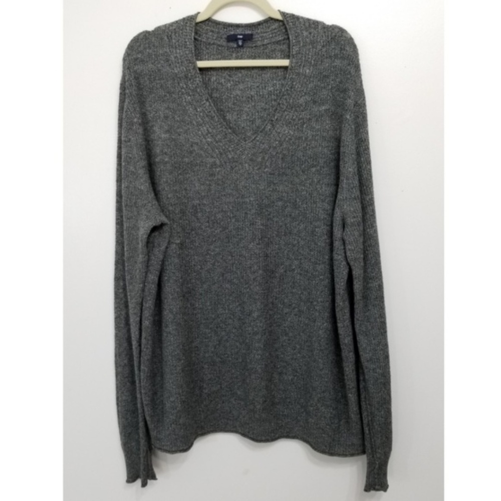 GAP Men's Gray Cotton Wool Blend Knit Sweater